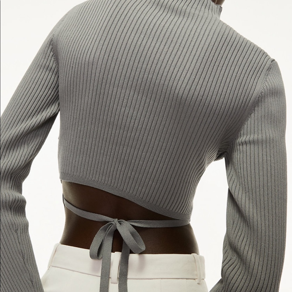 Babaton Ambrosia Sculpt Knit Sweater in Gray
